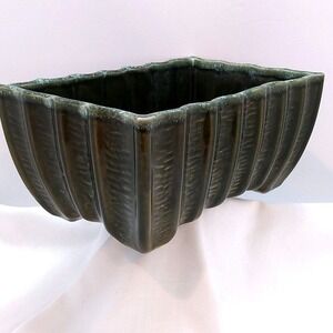 COOKSON‎ CP-3808 USA Green Rectangular Pottery Planter